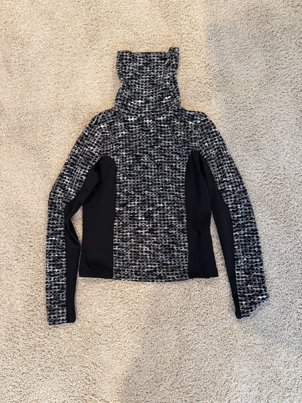 Nike Black & Gray Cowl Neck Pullover Sweater